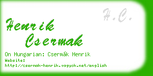 henrik csermak business card
